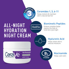 Cerave Night Cream texture close-up on skin
