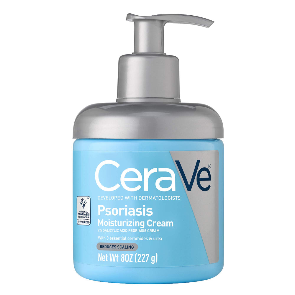 CeraVe Psoriasis Cream bottle close-up for targeted relief and hydration