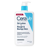 CeraVe SA Lotion bottle closeup showing gentle exfoliation and hydration benefits.