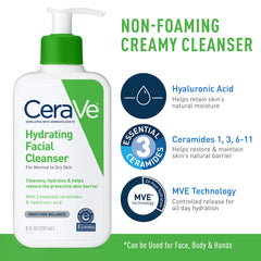 CeraVe Hydrating Skin Care Set packaging highlights a dermatologist-developed daily routine.