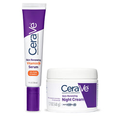 Cerave Vitamin C Serum bottle with 10% L-ascorbic acid for brightening