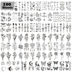 Cerlaza 420-design tattoo collection close-up showing realistic body art.