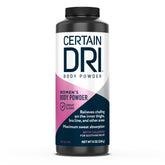 Certain Dri Women’s Body Powder bottle with talc-free formula for all-day dryness
