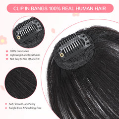 Cesomeey clip-on bangs stay secure with sturdy clips during day-to-day wear