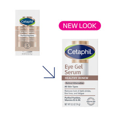 Aplicación diaria del gel ocular Cetaphil para una mirada más descansada.