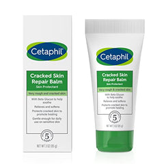 Cetaphil Balm Reparador, manos y pies en primer plano, suaviza áreas ásperas.
