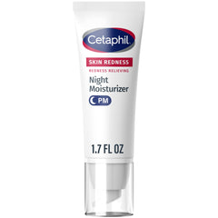 Cetaphil crema nocturna alivia enrojecimiento y sequedad, formato botella.