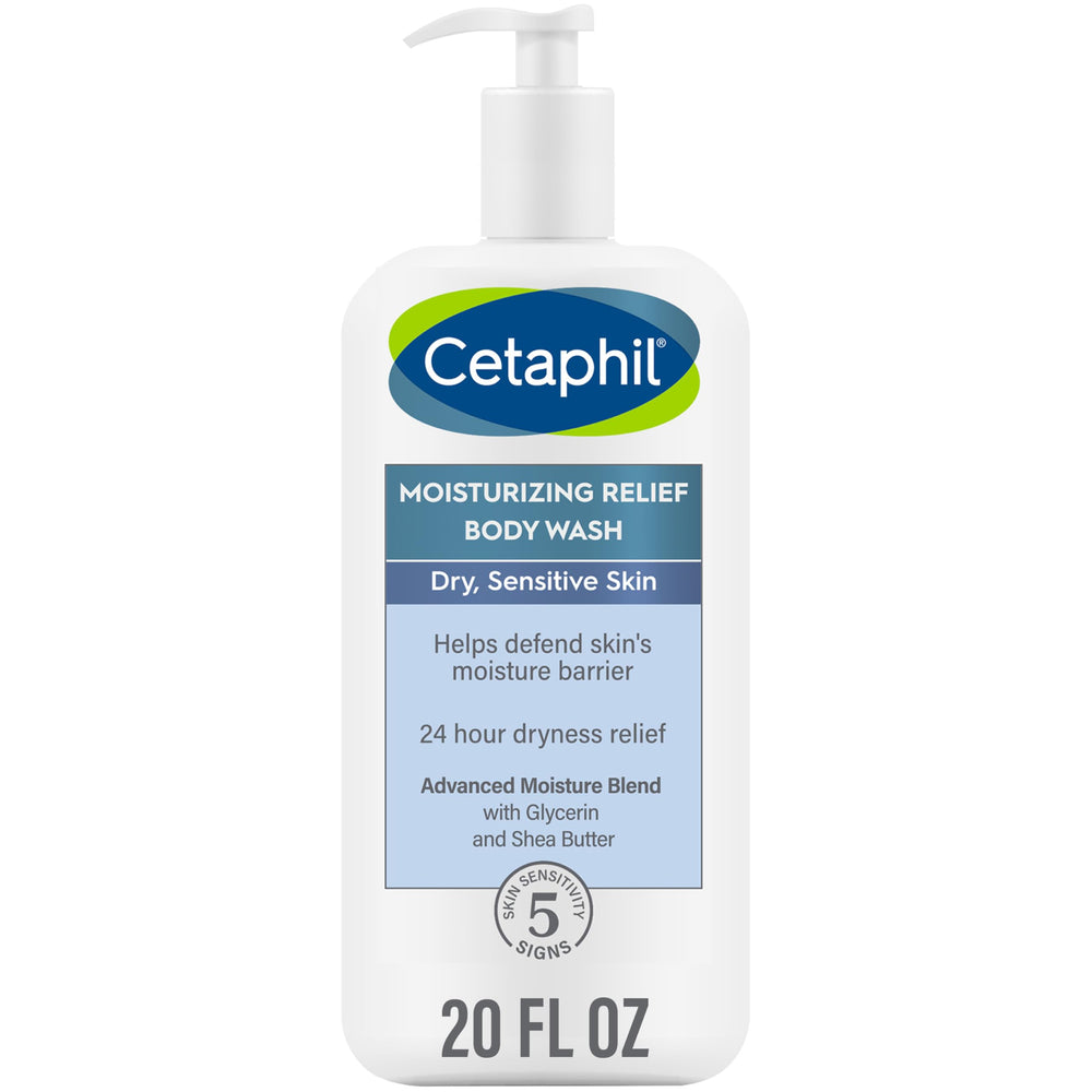 Cetaphil, botella de lavado, alivia la sequedad y suaviza la piel.