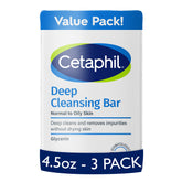 Cetaphil Deep Cleansing Bar for face and body offers gentle cleansing for sensitive skin
