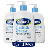 Cetaphil Face Wash bottle front showing fragrance-free, gentle cleansing for sensitive skin.