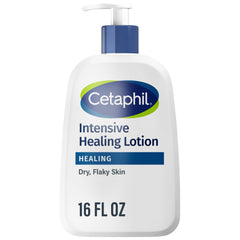 Cetaphil Intensive Healing Lotion bottle front showing ceramides for deep hydration.