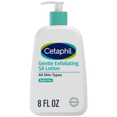 Cetaphil Loción exfoliante suave: botella con bomba, exfoliación suave y hidratación diaria.