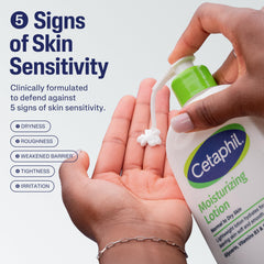Textura ligera de Cetaphil en frasco, absorción rápida para uso diario