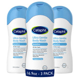 Cetaphil Ultra Gentle con aloe vera en bote para piel sensible, limpieza suave.