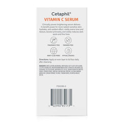 Cetaphil Vitamin C Serum dropper dispensing, quick hydration.