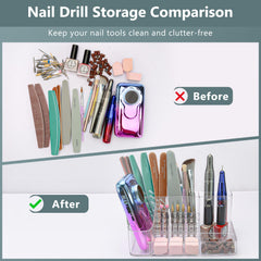 CGBE side-view reveals the 7-compartment nail tool layout.