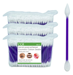CGR precision cotton swabs with pointed tip for detailed makeup touch-ups.