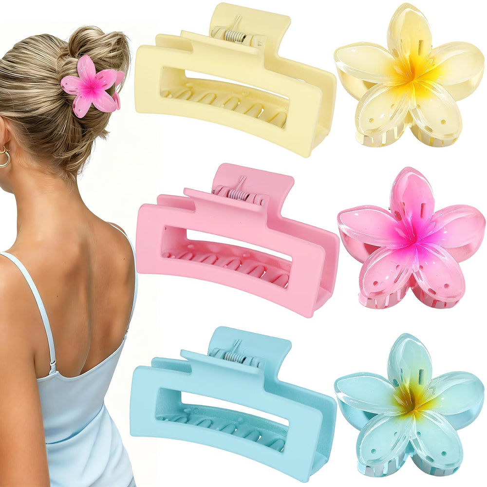 CHANDAT pink hibiscus flower clip for daily styling and feminine touch