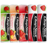 ChapStick balsamo labial fresa kiwi, tubo compacto para hidratación diaria.