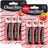 ChapStick Clásico Fresa, caja 6 unidades, bálsamo labial práctico para el bolso.