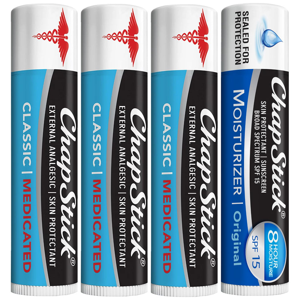 ChapStick Classic Medicated: tres bálsamos para labios secos y resquebrajados