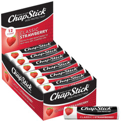 ChapStick Cuidado de Labios Fresa Clásica: pack 12 para uso diario.