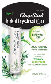 ChapStick Hidratación Total Paz: bálsamo labial con romero y menta para hidratación duradera.