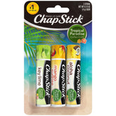 ChapStick Mango Sunrise tubo visible, aroma frutal para labios suaves todo el día.