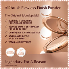 Charlotte Tilbury Airbrush Flawless Finish Powder rose-wax moisture visible in texture during wear.