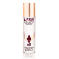 Charlotte Tilbury Airbrush Flawless Setting Spray bottle priming and hydrating makeup.
