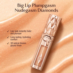 Diamond sparkle and glow from Nudegasm Diamonds on lips