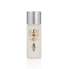 Charlotte Tilbury Glow Face Toner Mini — botella elegante para aplicación suave diaria.