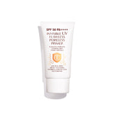 Charlotte Tilbury Invisible UV Flawless Primer blur creates a smooth, poreless base with SPF 50