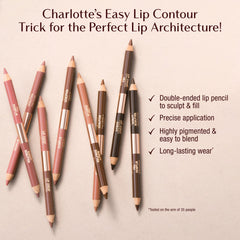 Charlotte Tilbury Lip Cheat Contour Duo SCULPT shade defines lips with shadow.