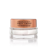 Charlotte Tilbury Magic Cream travel-size with hyaluronic acid for deep hydration and smoother makeup base