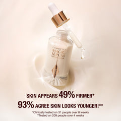 Charlotte Tilbury Crystal Elixir pump demonstrates easy, controlled application for even coverage.