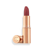 Charlotte Tilbury Pillow Talk Medium lipstick front view, long-lasting nude-pink shade for everyday wear.
