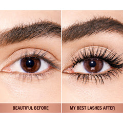 Charlotte Tilbury Pillow Talk Push Up Lashes in jet-black defines lashes with intensity.