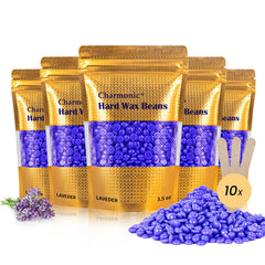 Charmonic hard wax beads for application demonstrate easy hair removal prep.