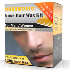 Charmonic nose wax kit 120g package for quick, at-home grooming.