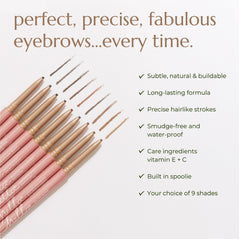 Chella waterproof formula keeps brows in place through workouts