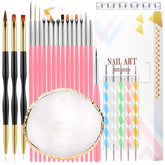 Chemailon nail brush set with assorted brushes for precise nail art detailing