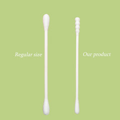 Chenchenchen 1000-count mini cotton swabs with round head for gentle care.