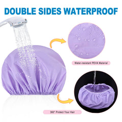 CHFONG red shower cap provides quick hair protection while you shower.