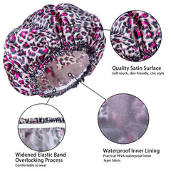 CHFONG four-piece shower cap pattern-3 soft outer fabric for comfort