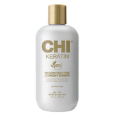 CHI Keratin Acondicionador Reconstrucción: botella que sugiere hidratación profunda y fortalecimiento del cabello