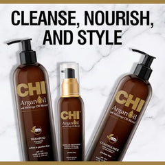 CHI Moringa Oil leave-in treatment bottle for quick detangling and nourishment