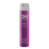 CHI spray de acabado con volumen magnificado aplicado para cuerpo duradero.