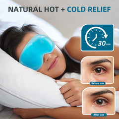 Chillojos gel eye mask used as a cold compress for fatigue relief.