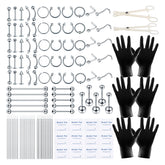 ChiMunllin kit de perforación corporal de 120 piezas para uso profesional o en casa